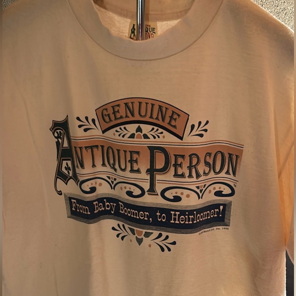 Vintage 1995 Genuine Antique Person Single Stitch T-Shirt Size XL